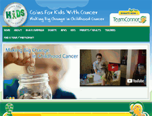 Tablet Screenshot of coinsforkidswithcancer.org